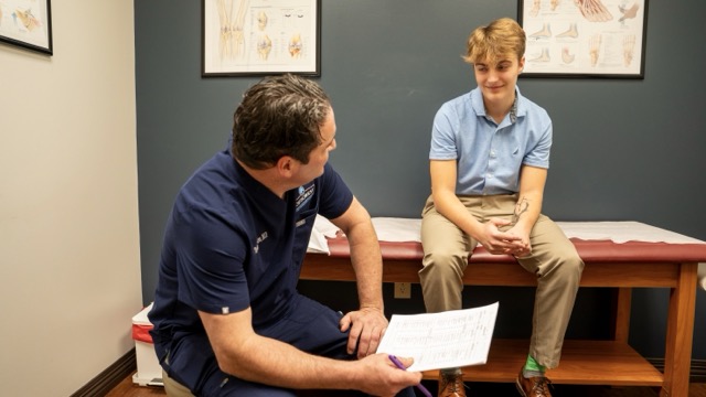 Doctor and patient in doctors office